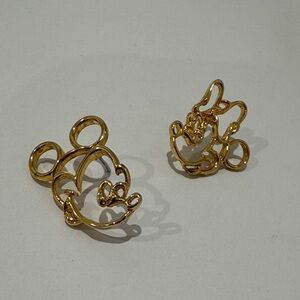 Gold mickey & Minnie Disney Earrings GOLD PLATED